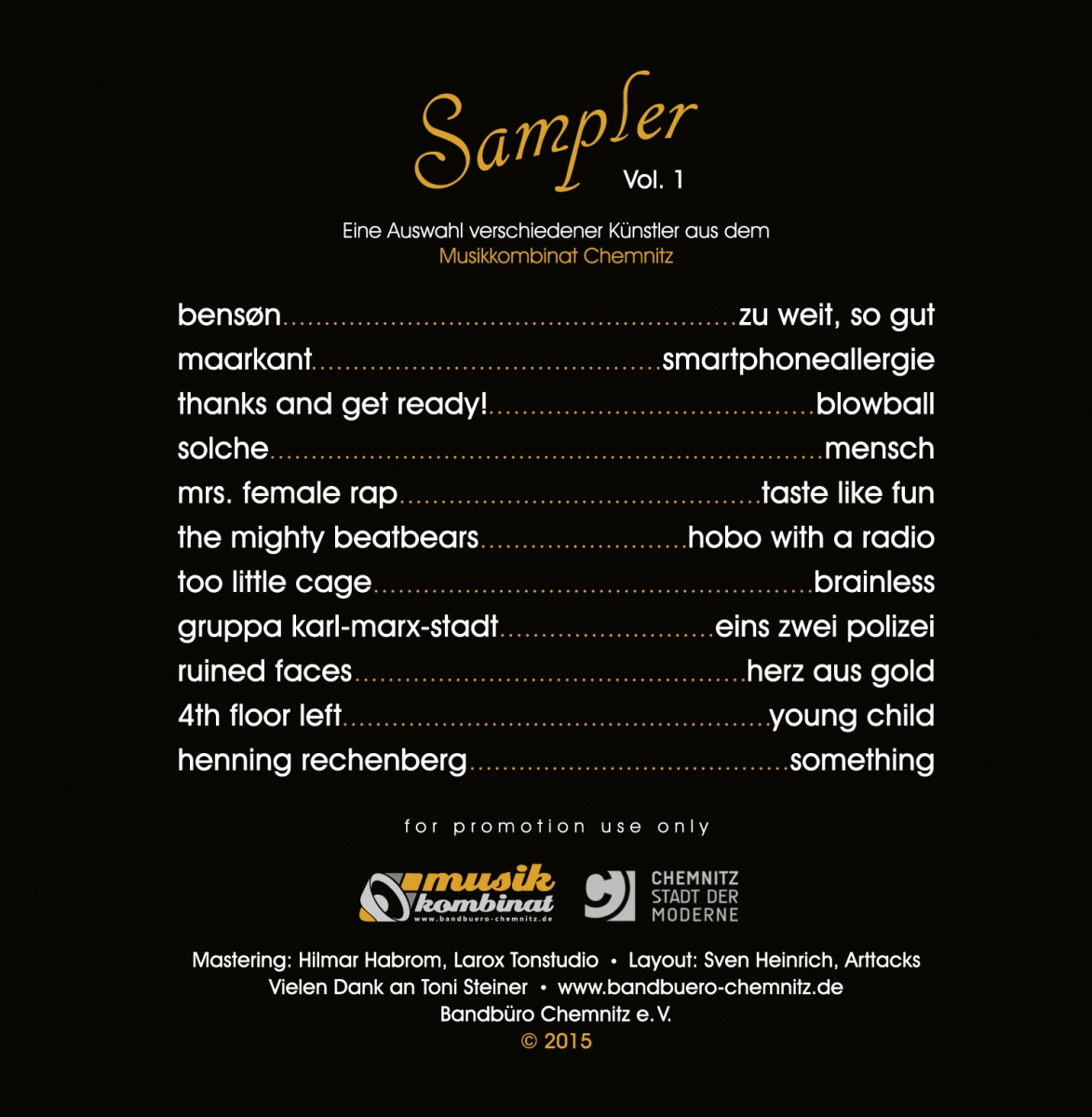 Artists - Cover Sampler - Vol. 01
